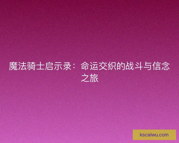 魔法骑士启示录：命运交织的战斗与信念之旅